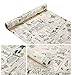 Papel pintado de vinilo de contacto vintage con periódicos, autoadhesivo, para cocina, baño, encimera, escritorio, decoración de pared (45x 300 cm, suave)