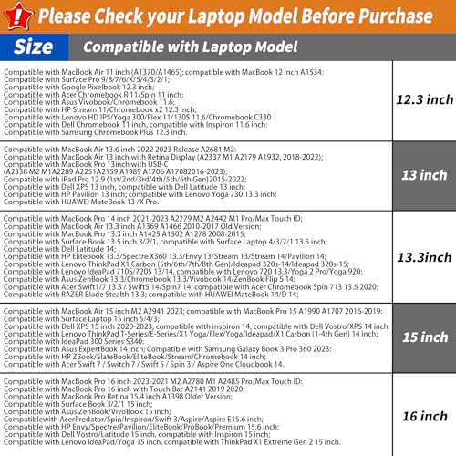 Puffy Quilted Laptop Sleeve with a Removable Shoulder Strap Compatible with MacBook Air/Pro, 13-13.3 inch Notebook, Compatible with MacBook Pro 14 inch M3 M2 M1 Chip 2023-20212