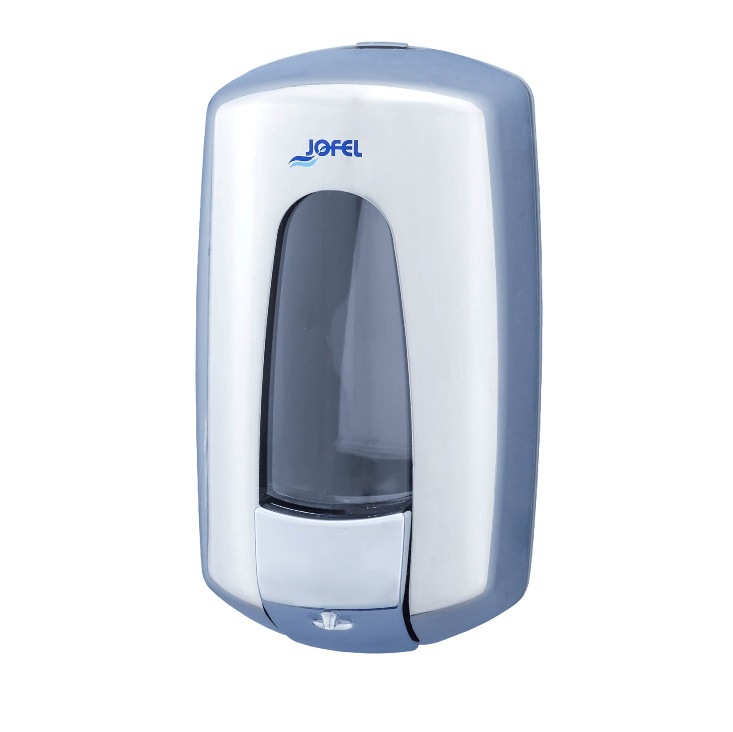 Jofel - Distributore di sapone liquido a parete, ricaricabile, capacità 0,9 l, distributore di sapone ricaricabile, valvola anticorrosione e antigoccia, corpo in acciaio inox, Aitana AC79500