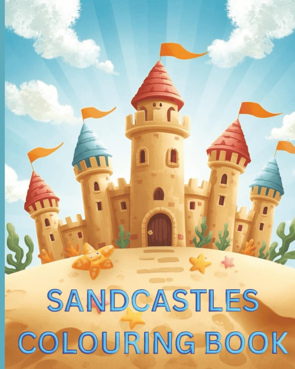 Sandcastles Colouring Book: 50+ sandcastle colouring pages
