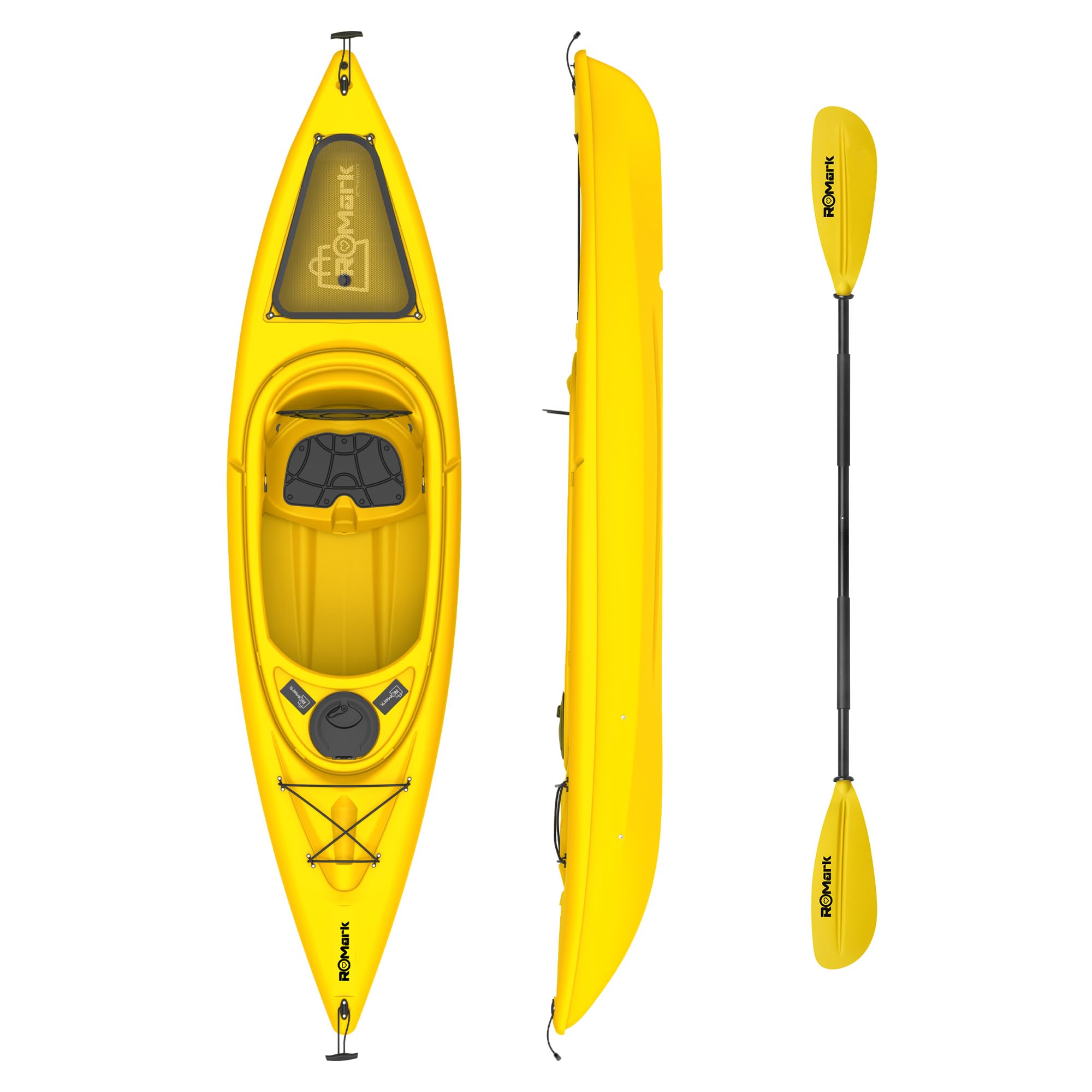 ROMARK Kayak - Canoa da 305 cm + 1 gavone + 1 pagaia + 1 seggiolino VARI COLORI mare sport lago