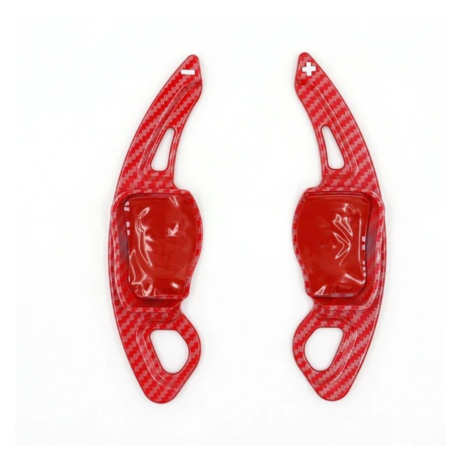 Plmnhss Red Carbon Look Car Steering Wheel Shift Paddle Blade For Skoda For Octavia For A7 Vmk3 For 5E For Rs For Vrs For Superb For Scala For Karoq For Kodiaq 2015-2018 Wheel Abs Shift Paddle(Red Carbon Look)
