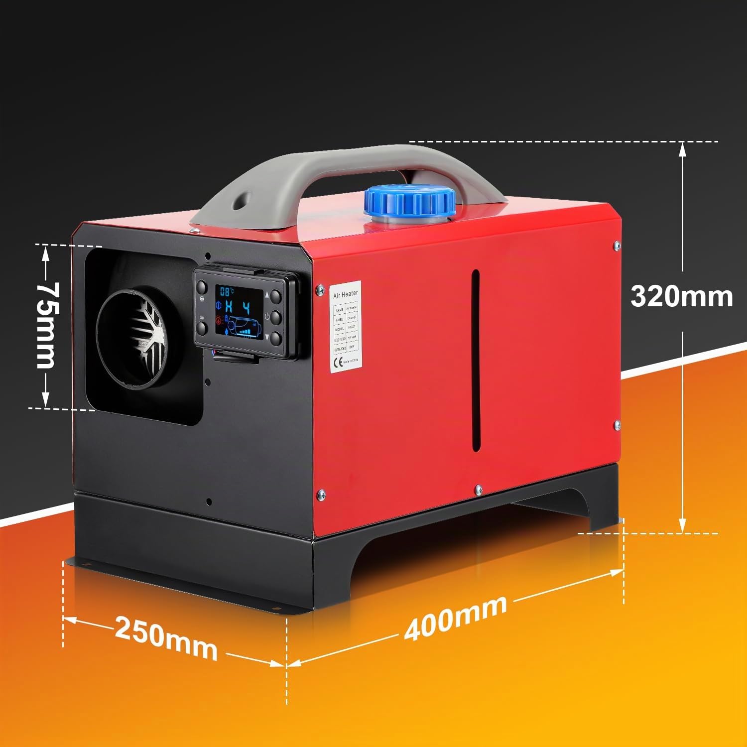 Randaco Standheizung Diesel, All in One 8KW 12V Diesel Lufterhitzer, Luft Dieselheizung mit LCD Monitor/Fernbedienung, Air Diesel Heizung für Auto, Boote, Wohnmobile, Lastwagen Kabine