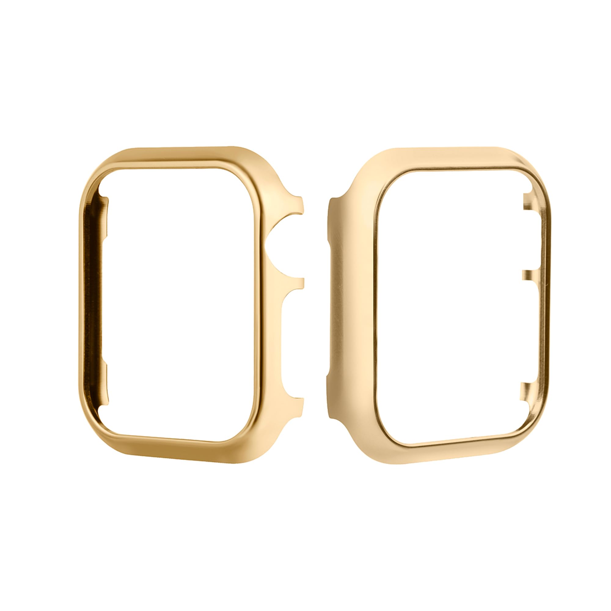 Obudowa ze stali nierdzewnej Kompatybilny z Apple Watch Series SE 40 mm złoty, błyszcząca obudowa Odporna na uderzenia metalowa osłona ochronna Odporna na zarysowania ultracienka obudowa zegarka ze