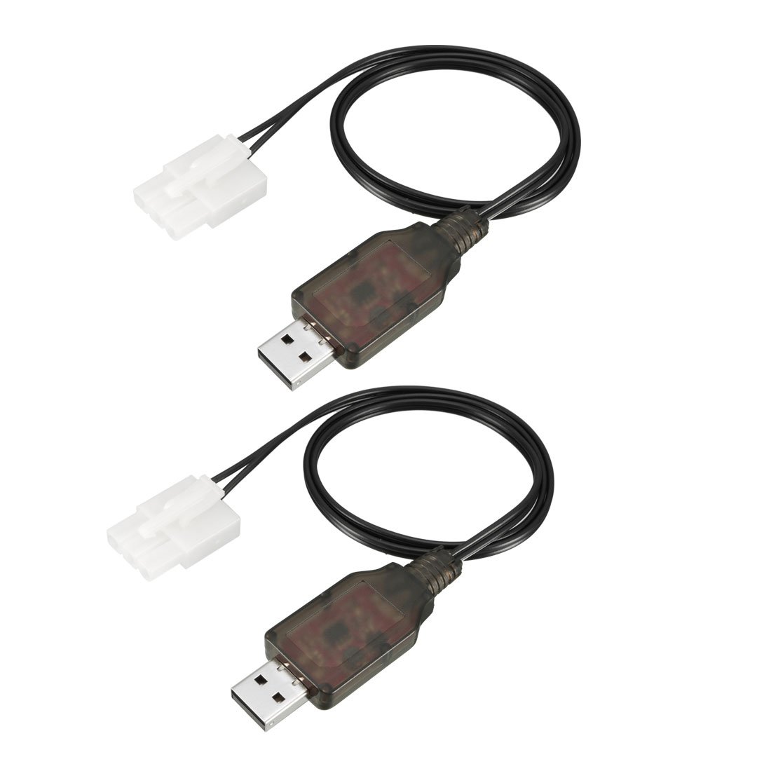 uxcell 2pcs L6.2-3P USB Power Charging Cable for RC Car 9.6 V 200 mA Ni-MH Ni-CD Battery