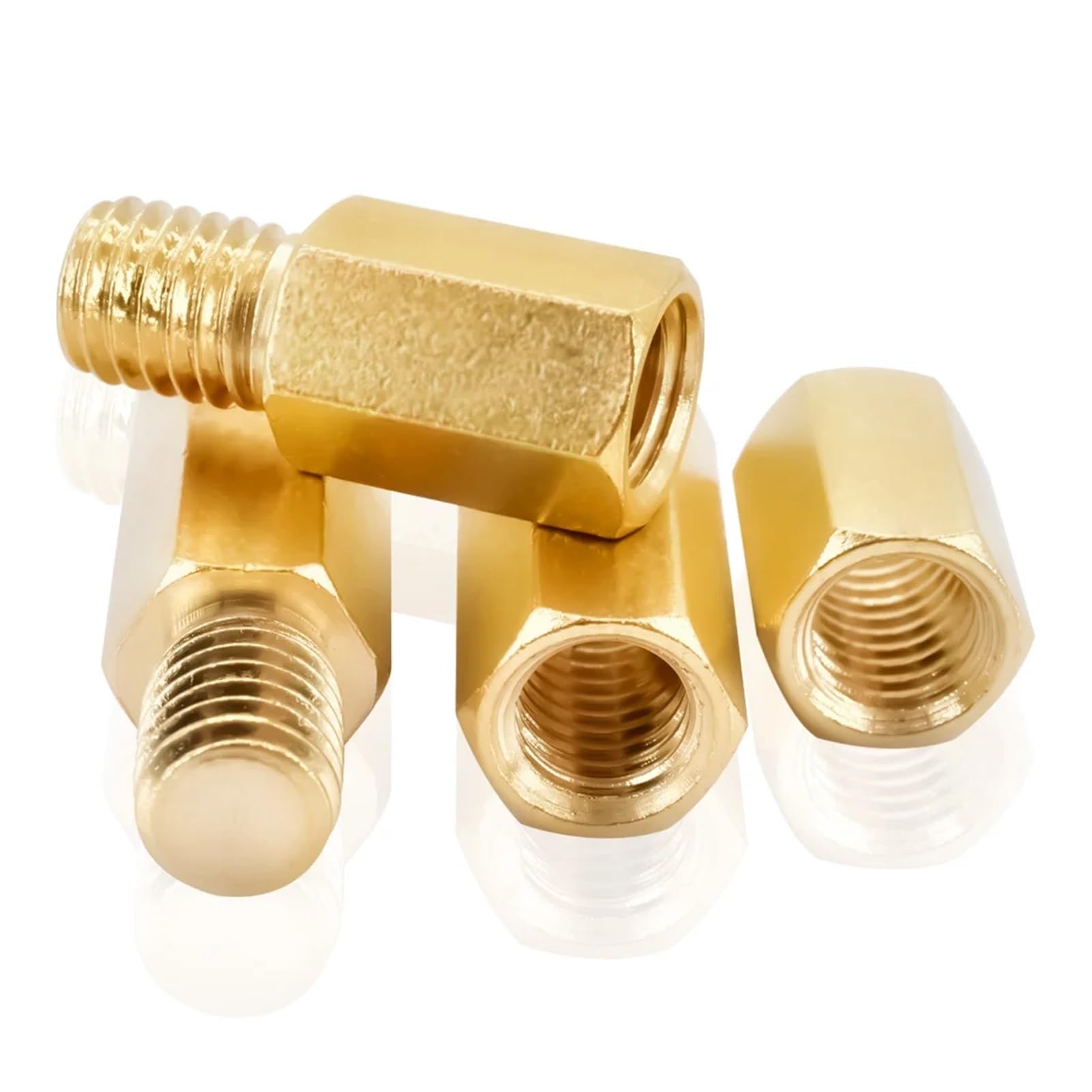 Separadores De Placa Base Latón M8, 5/10/20 Unidades, Hexagonales, Cobre, For Soporte PCB, Tornillos Espaciadores, Rosca Métrica, Macho Y Hembra(Female,15mm,M8 (20Pcs))