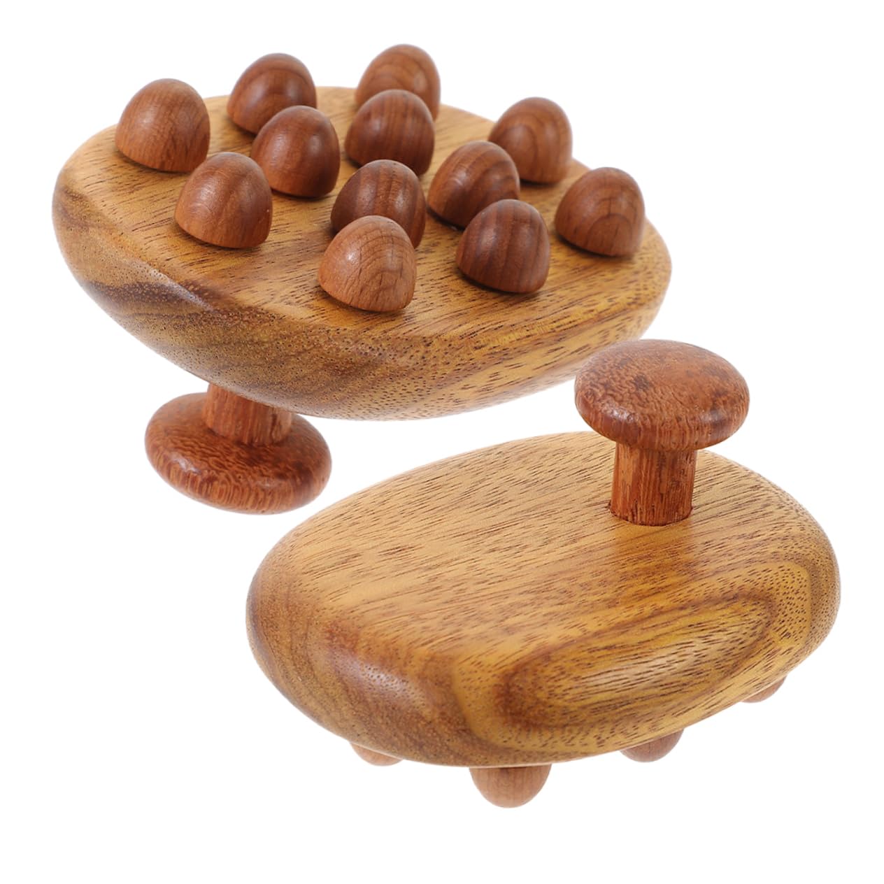 Cepillo De Masaje De Sándalo Cepillo De Pelo Ducha Cuero Cabelludo Peine Para Masaje Peine Para El Cuidado Del Cabello De Madera Light Brown 2 Piezas X 4