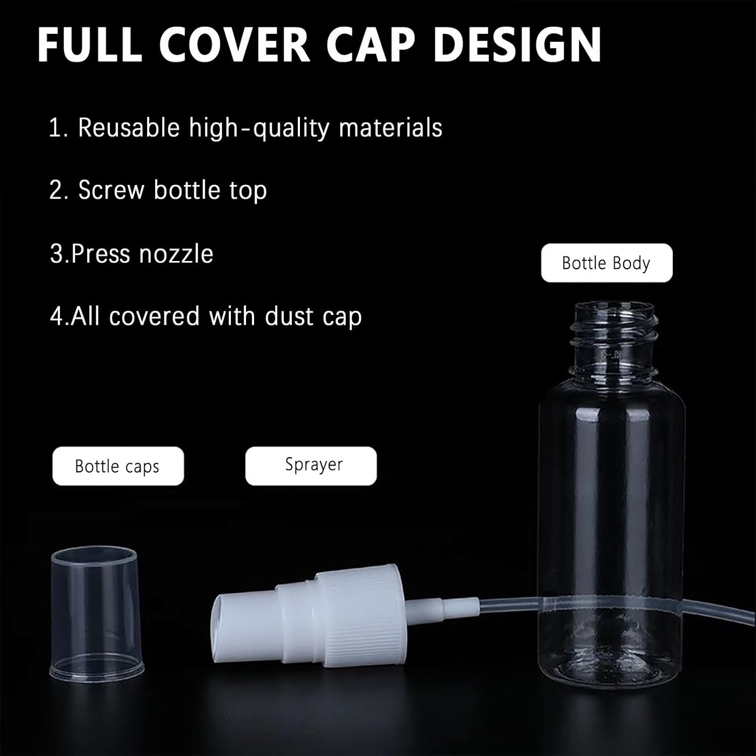 200 Pcs Mini Spray Bottle,1oz Spray Bottles with Funnels, Refillable Spray Bottle for Essential Oils Travel Perfumes