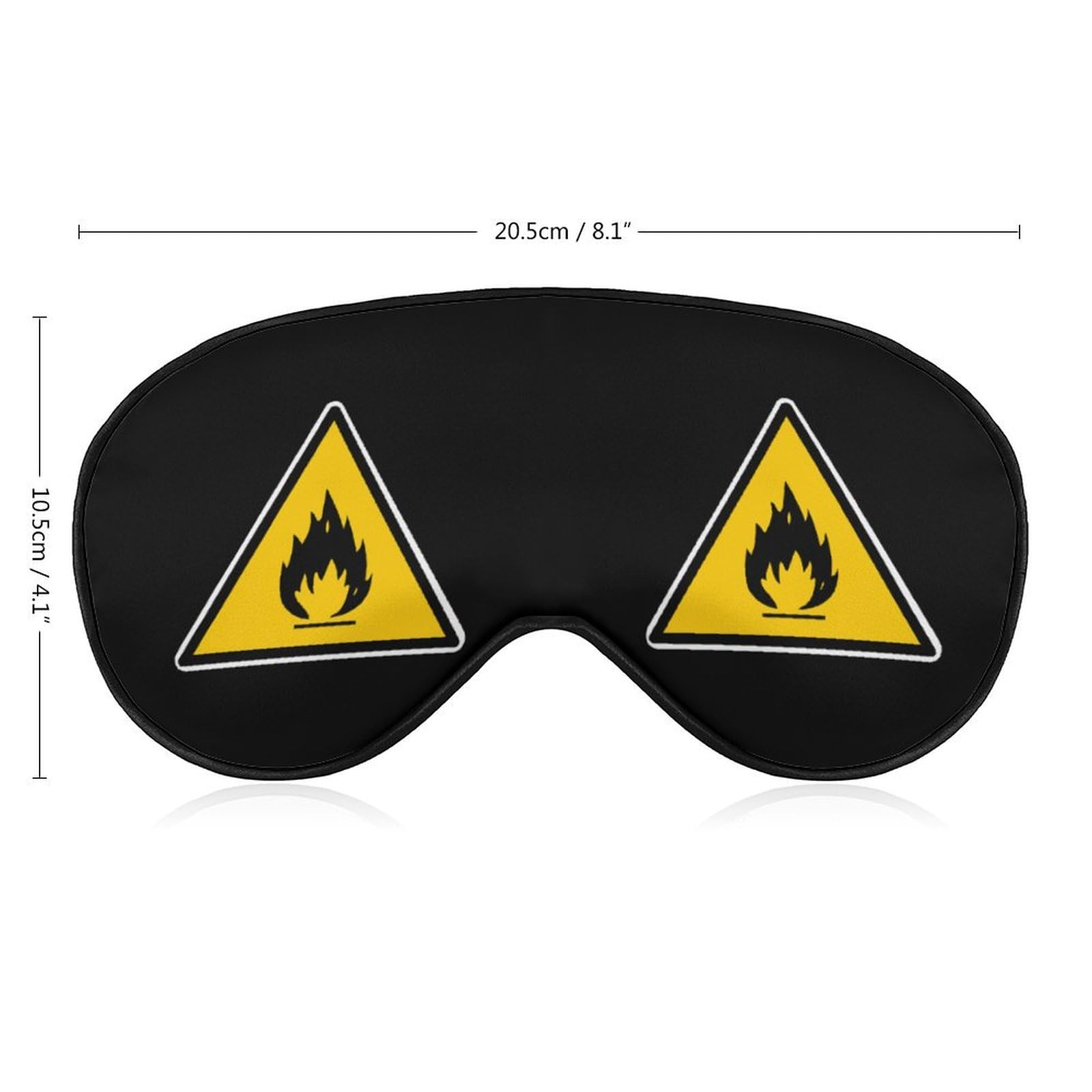 Inflammable Sign Hazardous Sleep Mask Eye Shade Cover Adjustable Strap for Travel Lunch Break Women Men