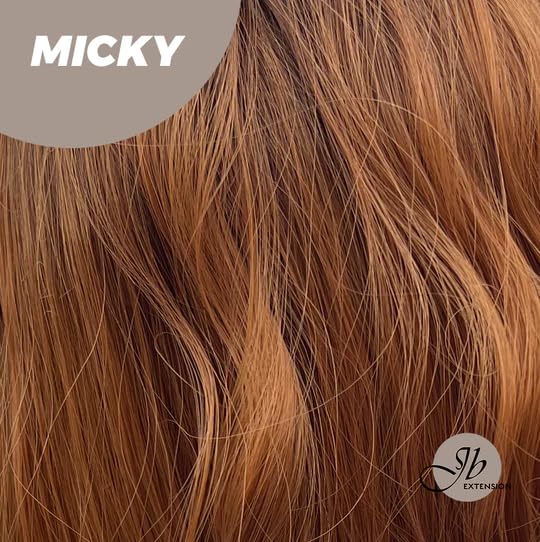 Miniatura 6 de MICKY COPPER - Peluca ondulada de 27 pulgadas de largo, color castaño rojizo con flequillo, sin pegamento, para fiesta, cosplay, Halloween, pelucas