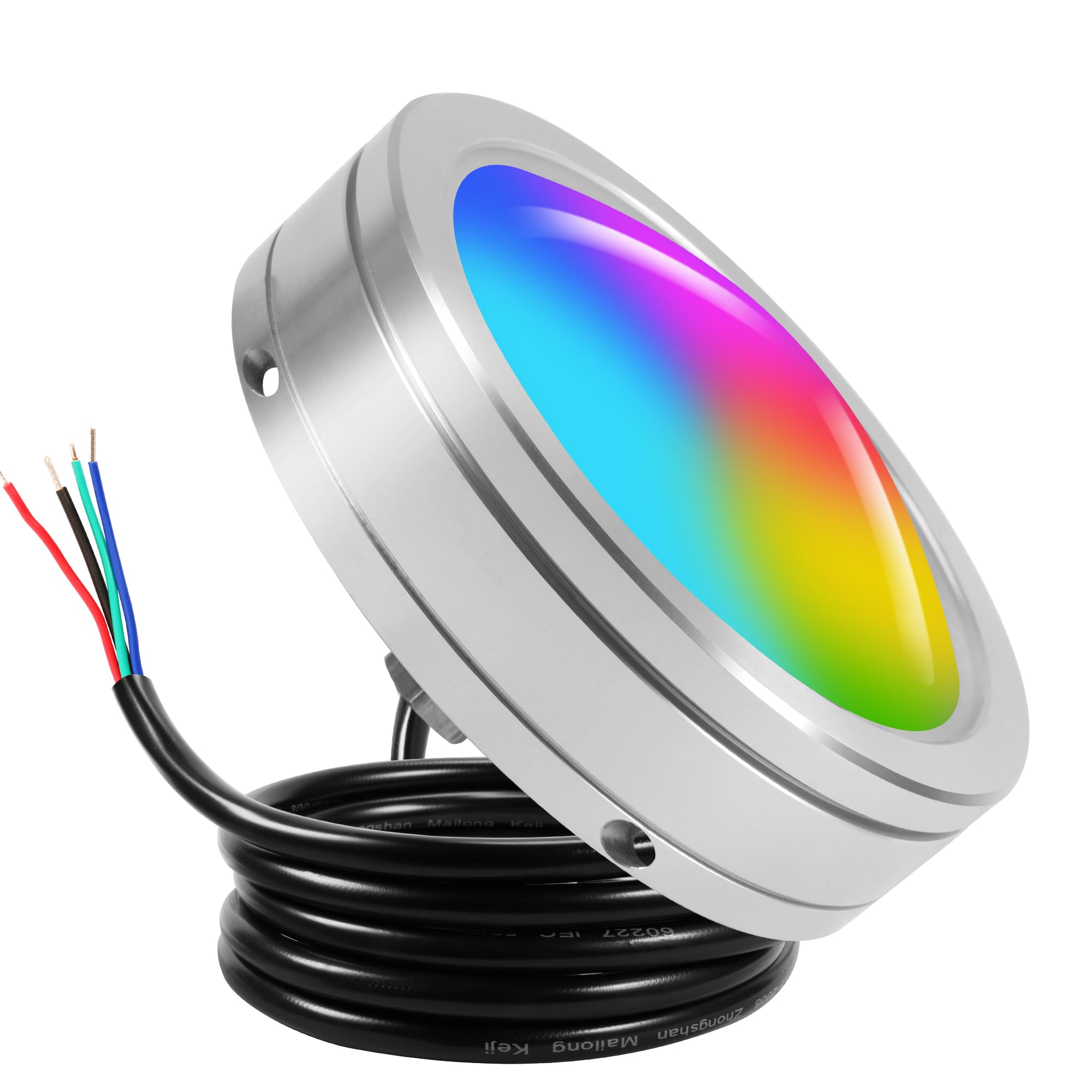 Goldlife Boat Drain Plug Light, 8000LM Underwater Boat Light, 1/2in Standard IP68 RGB 4.5in 24LED 80W Brilliant Under Water Lighting in Minutes!