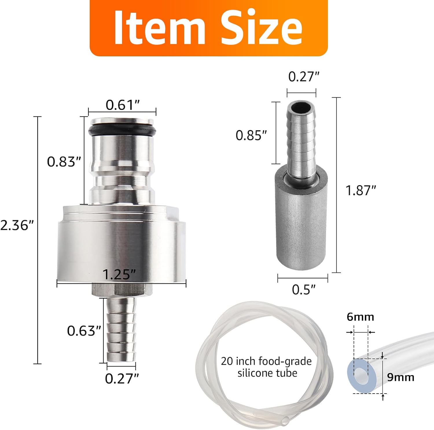 FERRODAY Carbonation Cap+0.5 Micron Diffusion Stone Set, Drink Carbonating