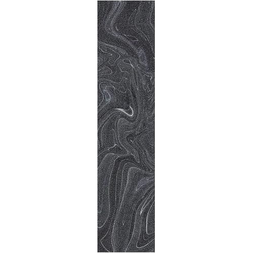 Skateboard Grip Tape Sheet 44 x 10 Inch Longboard Grip Tape Griptape Skateboard Scooter Sandpaper Griptape Black Fluid