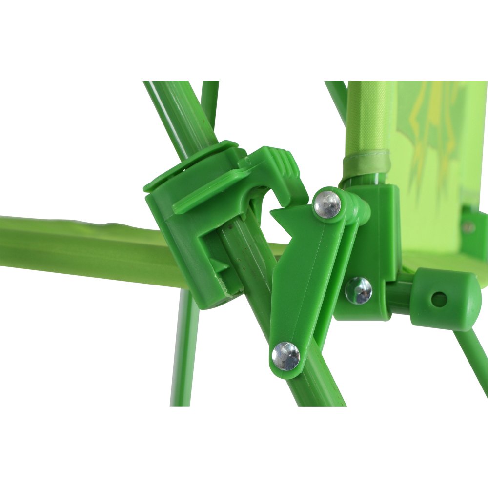 Siena Garden 672614 Froggy Set pour Enfants 2 Fauteuils Pliants + 1 Table + 1 Parasol Motif de Grenouille Acier Vert