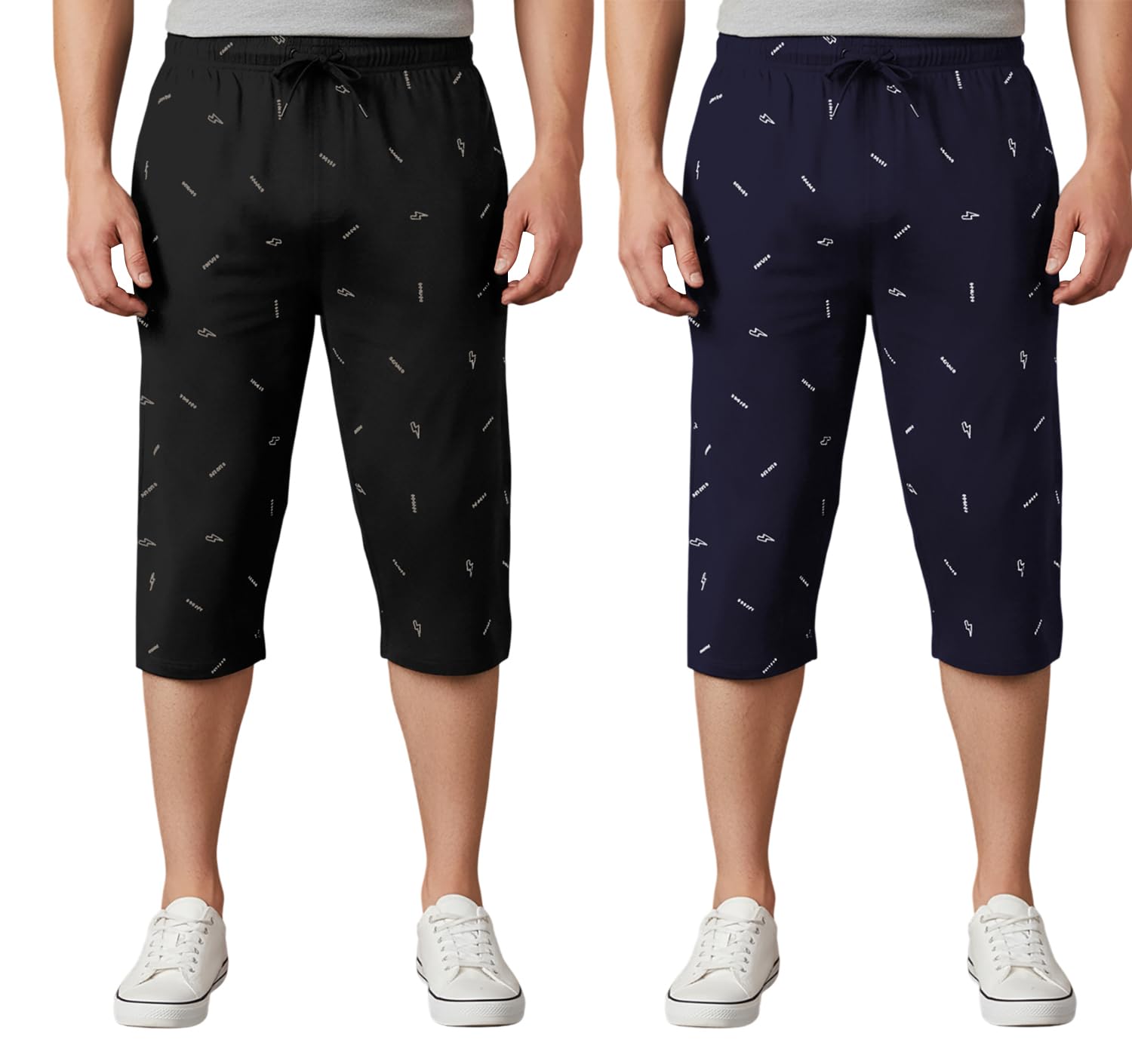 guide Men's Regular Fit Printed Three Fourth Capri-picture-15