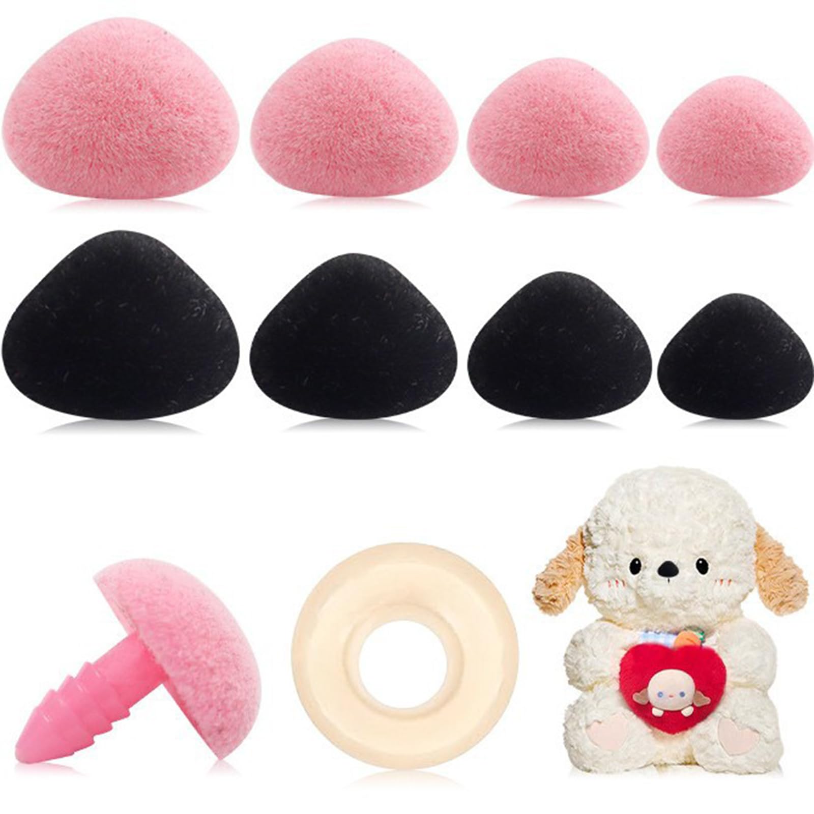 100 Occhi Di Sicurezza Per Amigurumi - Set 6/8/9/10/12mm Con Rondelle, Per Peluche E Bambole Fai Da Te