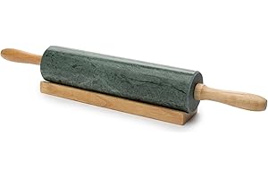 Fox Run Marble Rolling Pin and Base | Kitchen Essential Dough Roller...