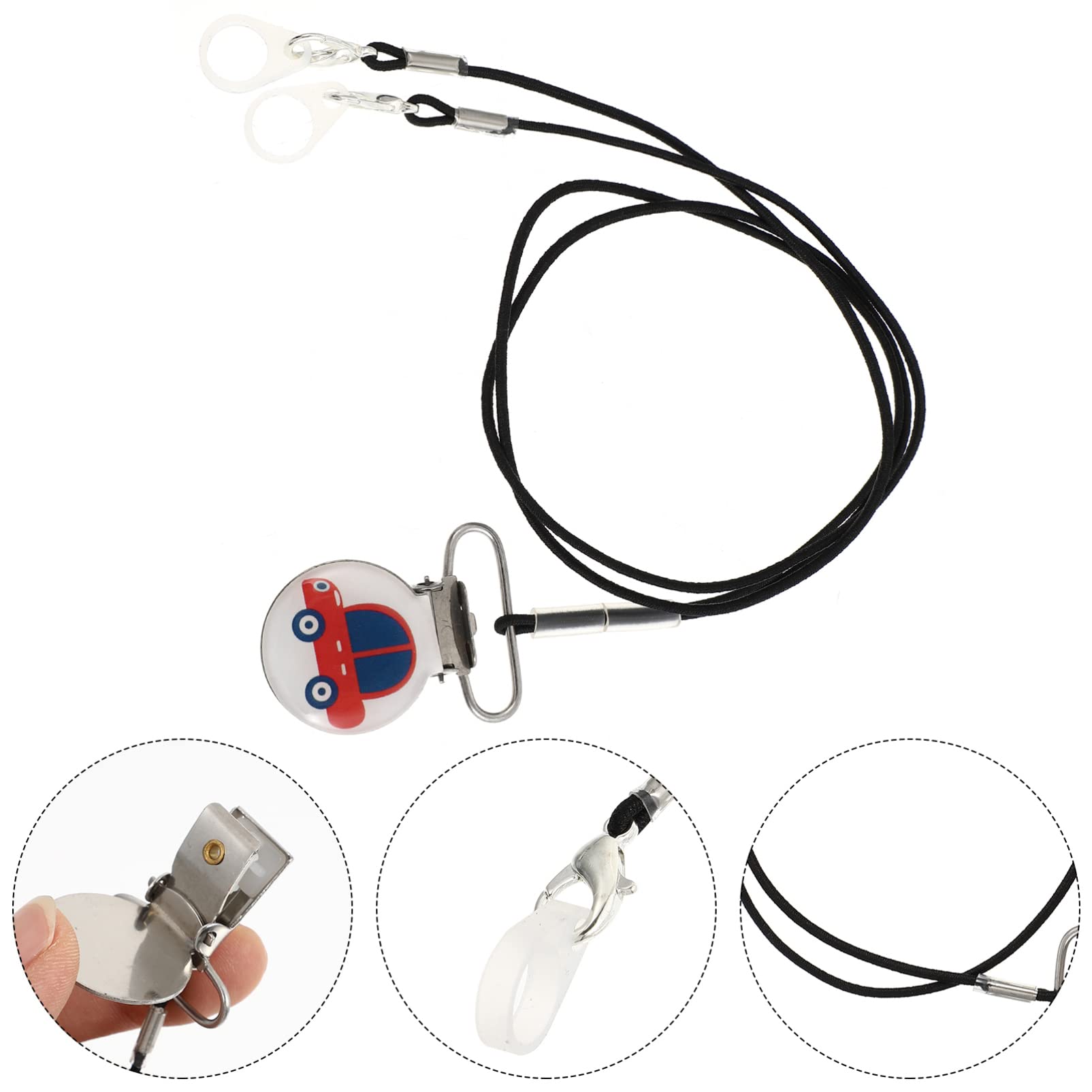 Clip Appareil Auditif 3 Pièces Anti-perte De Corde Cordon De Serrage Résonnent Accessoires Sangle Accessoires D'implant Cochléaire Bandes De D'oreille Acier Inoxydable Etc...