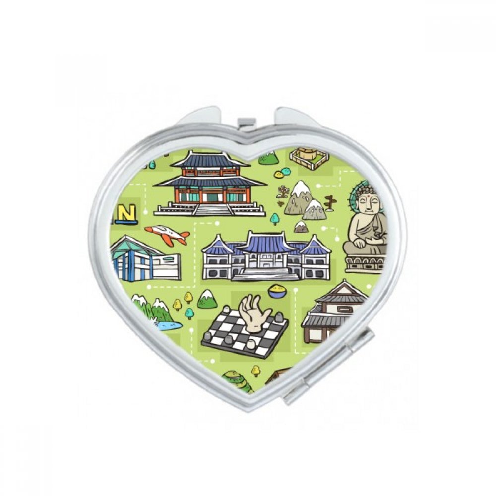 Miroir de poche de Séoul compact pour retouches maquillage portatif et mignon