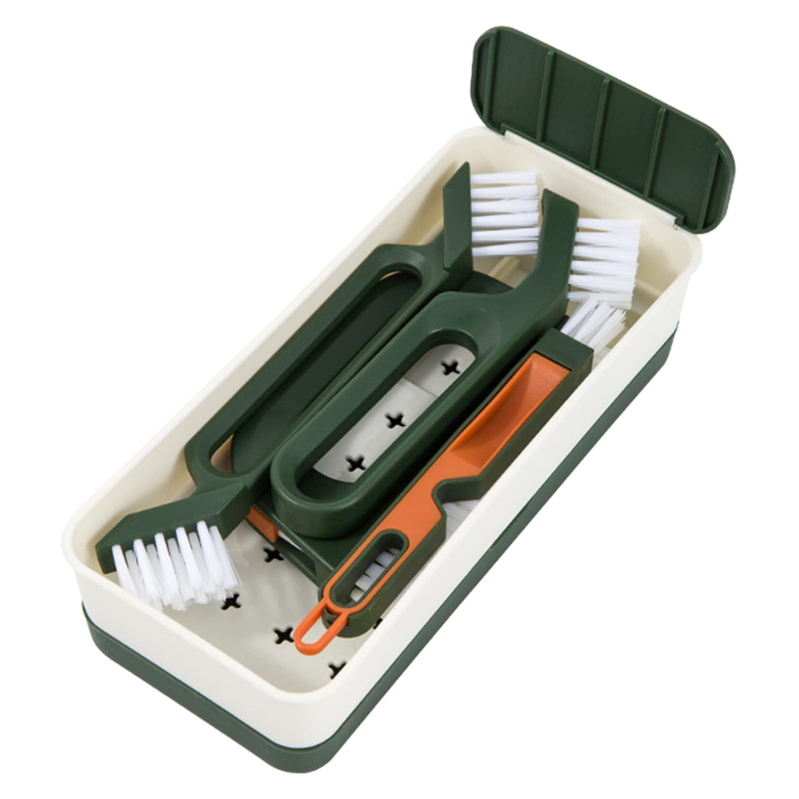 Buxuaaaa Upgraded Grout Cleaner Brush Set Detail Cleaning Brush Set for Sink Drain Portable Grout for Edge Crevice Cleaner for Shower