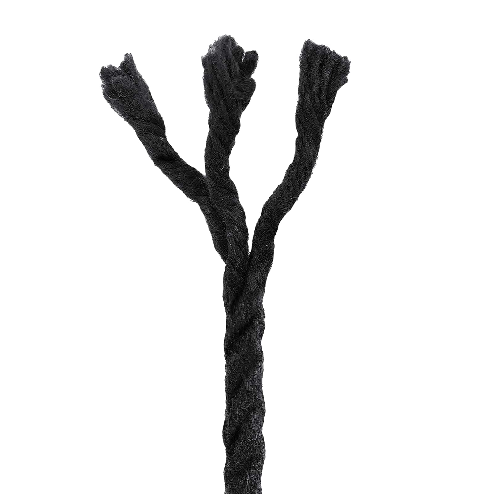 Cuerda de algodón negro 0,6 x 0,6 x 25000 cm, 3 capas para cuerda, cuerda de rocío, manualidades, fijación, jardín, bricolaje y proyectos de macramé