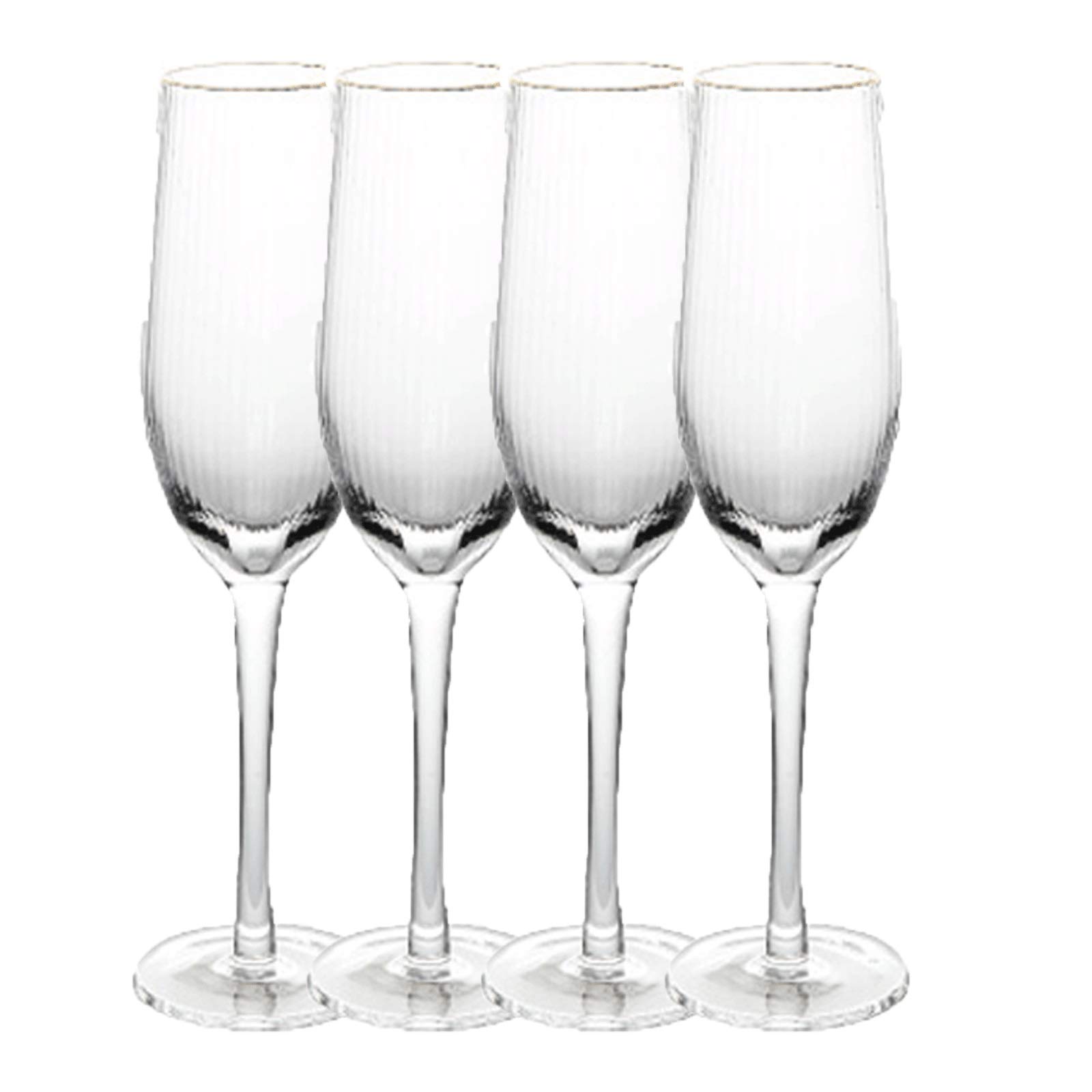 Flûtes à champagne Flûtes à champagne (4 pièces) Clarté cristalline, conception de tour classique et sans couture - Verre sans plomb, passe au lave-vaisselle, facile à nettoyer. Verres à Champagne