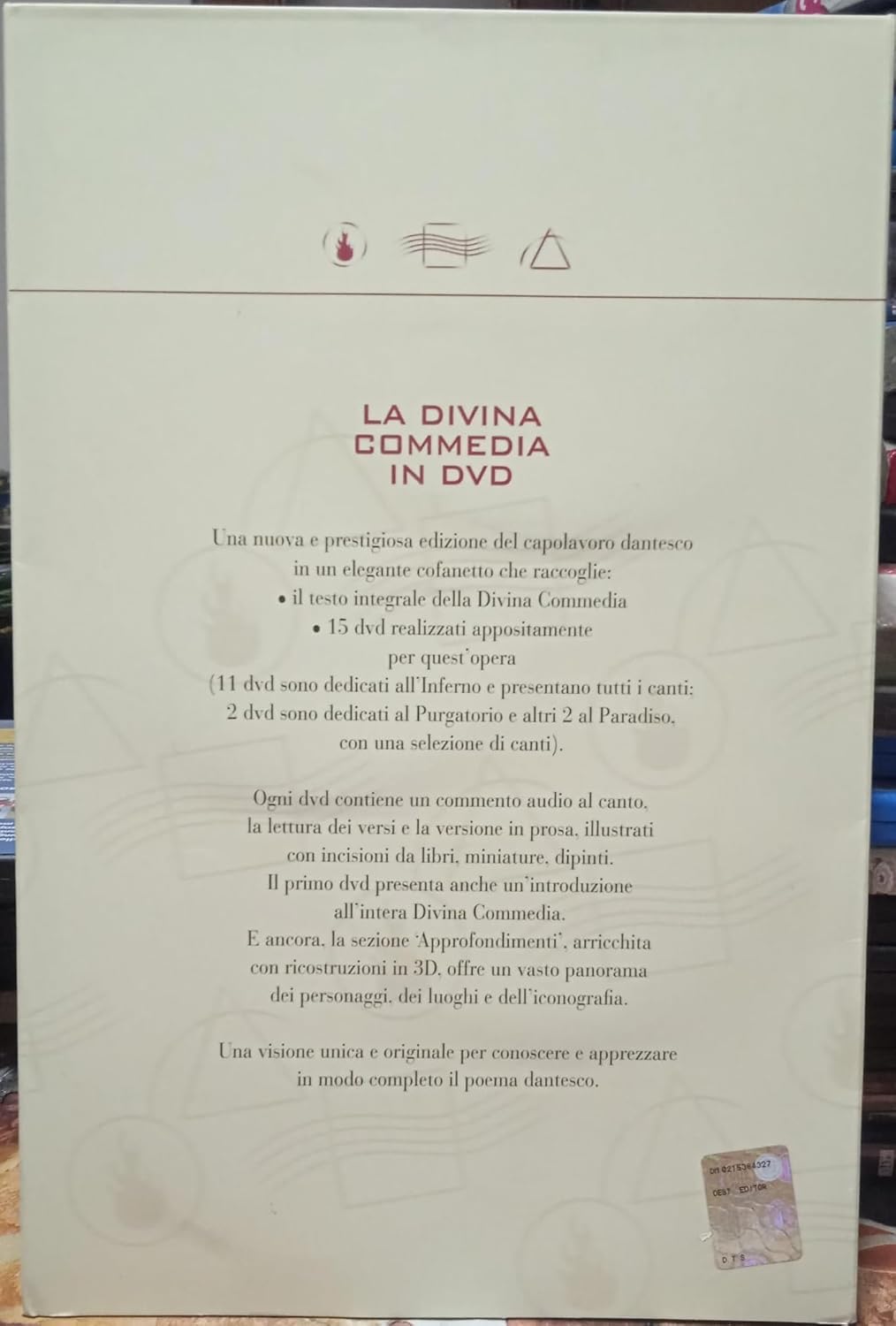 TeknoFilm - Box 15 DVD (Opera completa) – Dante Alighieri: LA DIVINA COMMEDIA IN DVD di A.A.V.V. (2004) - DE AGOSTINI