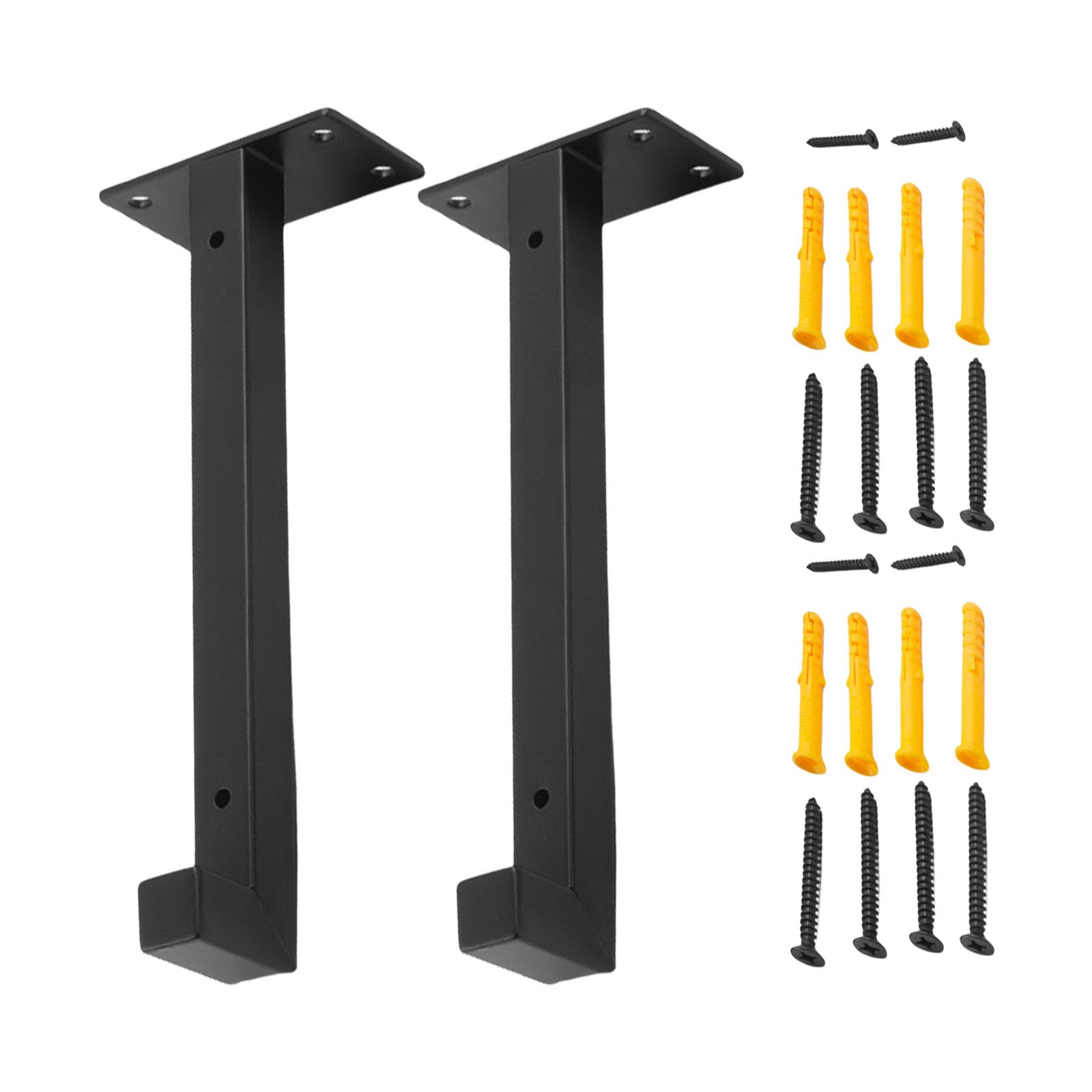 Premium Floating Shelf Brackets Decorative Shelf for Kitchen and Living Room with Rusts Resistant Finish Black Coated Brackets
