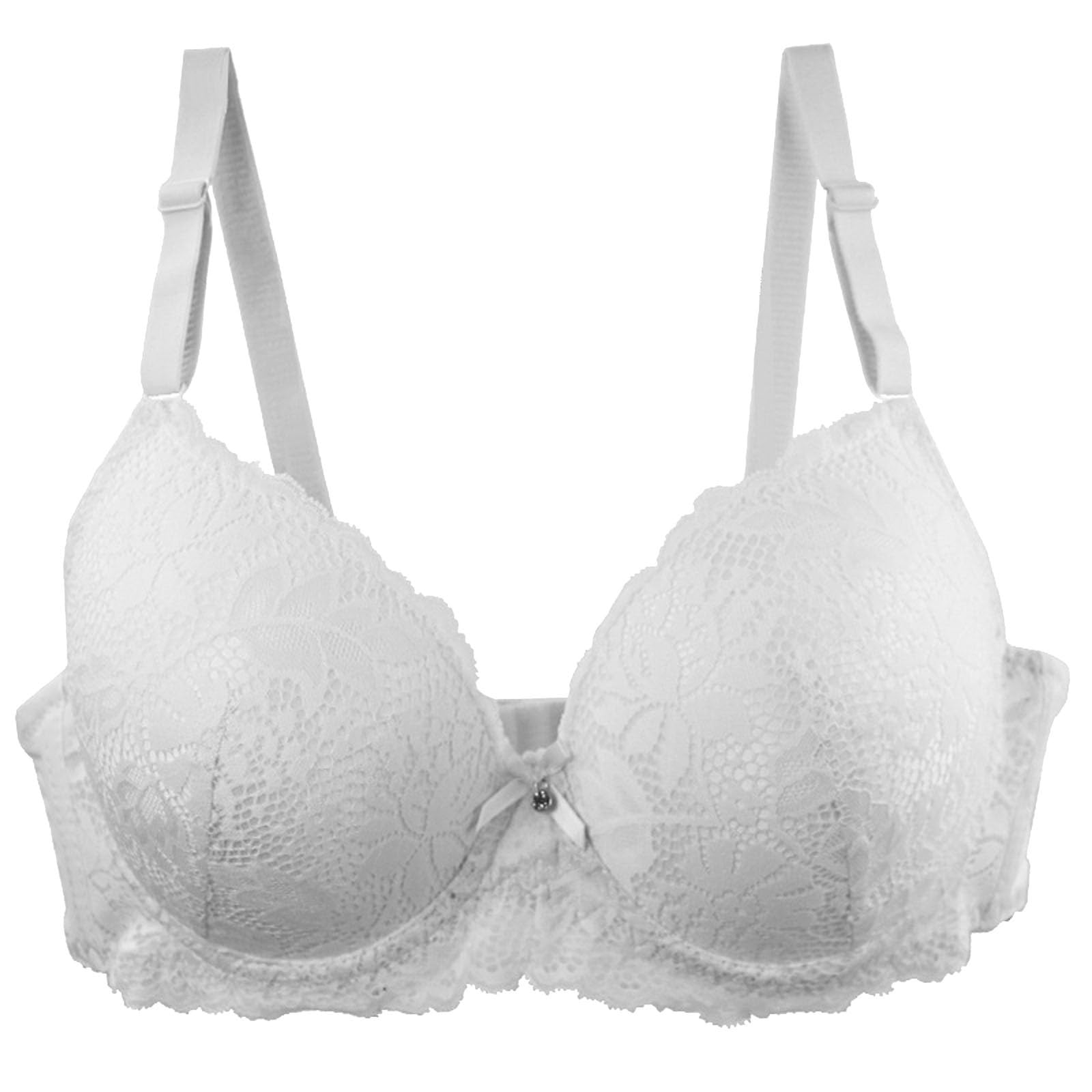 Soutien-gorge en dentelle imprimé noir pour femme avec maintien élastique bonnet 46DD - 8