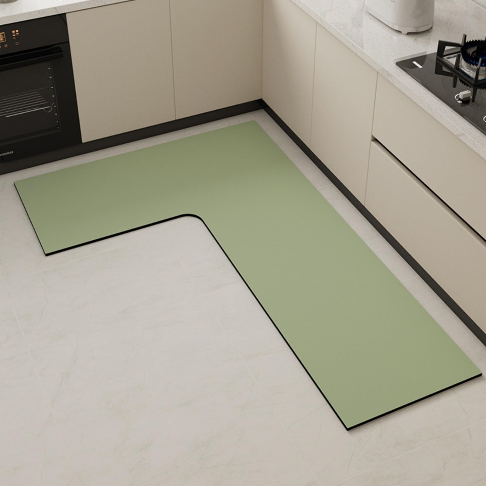 Tapis cuisine diatomite de style moderne minimaliste couleur unie