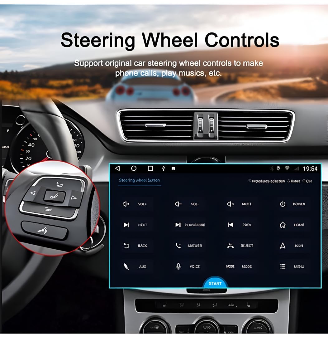 Radio samochodowe Android 14 - Ford Mustang 2009-2014, Apple CarPlay i Android Auto, dotykowy 10.1 kanałów, 8 kanałów CarPlay 2 Go/32 Go | Wi-Fi, RDS, DSP, DAB+, 5G
