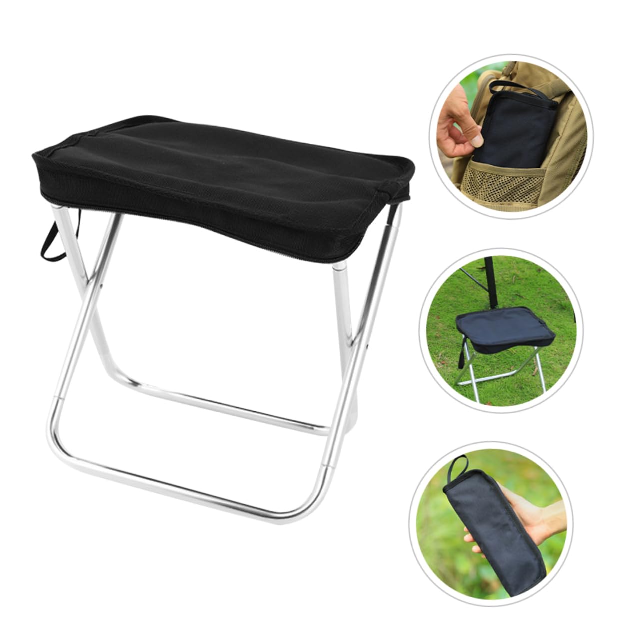 Toddmomy 3 Pezzi Sgabello Portatile per Camping e Attività Multi per Spiaggia e Picnic Resistente e Stabile Facile Trasportare
