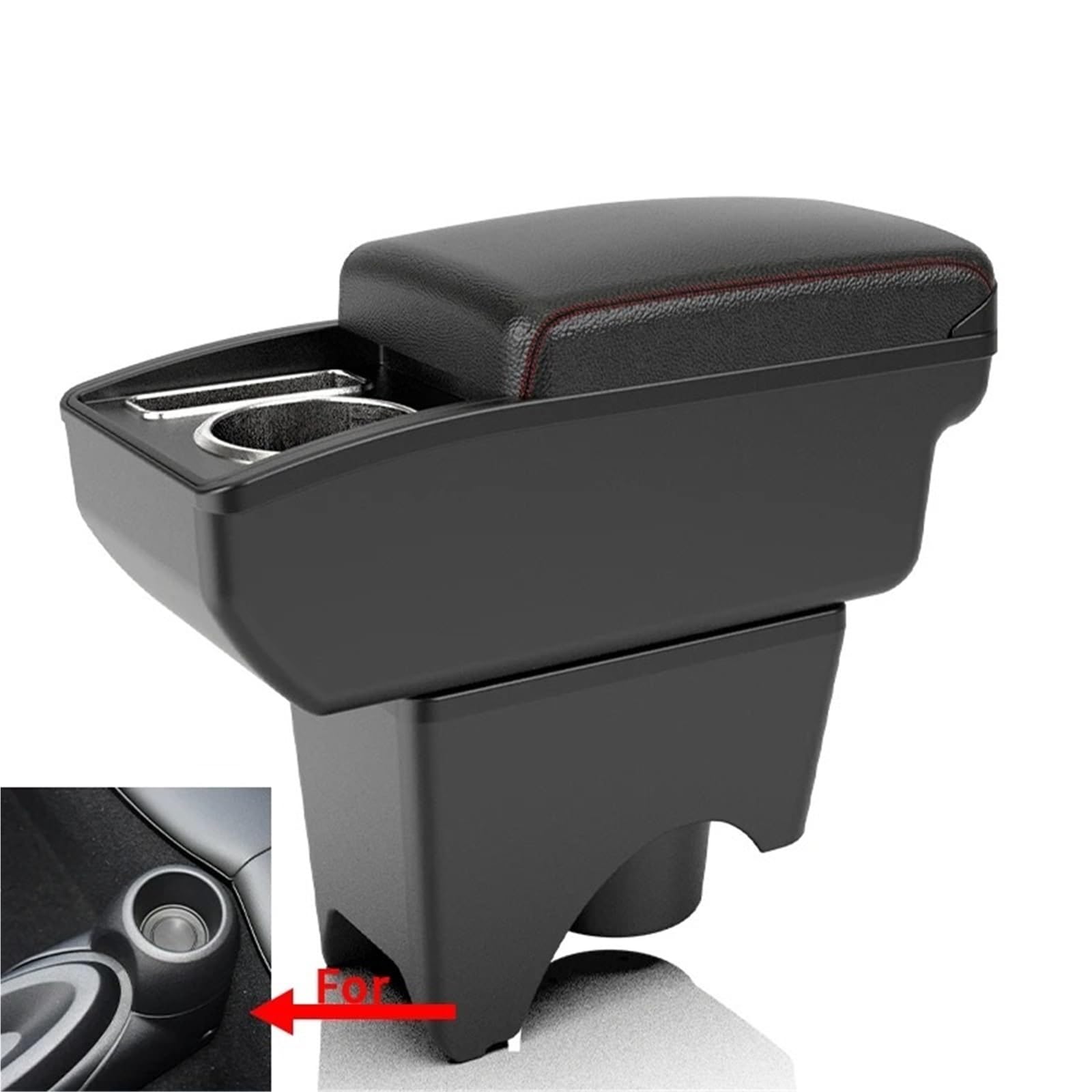 Mittelkonsole Auto Für MINI Für Cooper Für Countryman R50 R52 R53 R56 R57 R58 R60 F55 F56 F57 F60 Autoarmlehnenbox Nachrüst-Autozubehör Armlehnenbox Armlehnen Mittelkonsole(A2 Black line NO USB)