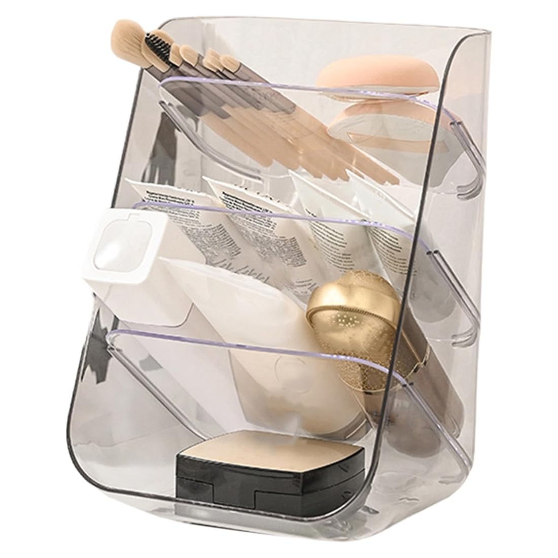 Jnchdghwa Desktop Student Pen Holder Transparent Slanting Shelf Stationery Organizer Bathroom Vanity Multifunctional Storage A