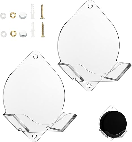 Cosmos Soporte de pared para pared, 2 unidades, para decoración y almacenamiento de discos de hockey sobre hielo, disco de hockey coleccionable y