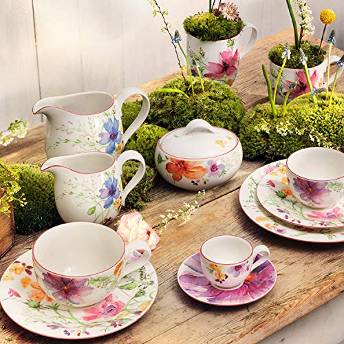 Villeroy & Boch Mariefleur Basic - Taza de café (porcelana Premium, 140 ml, altura de 9 cm) blanco/colorido - Imagen 3