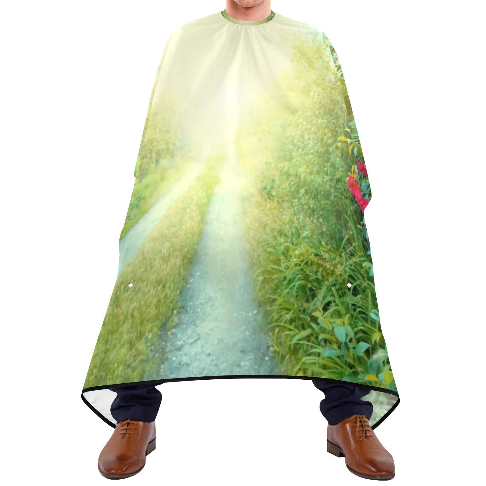 Capa De Peluquería 140x168cm, Rosas De Camino Campestre Bata Peluqueria Unisex Personalizada Transpirable Capas Para Peluqueria, Para Mujeres, El Cabello