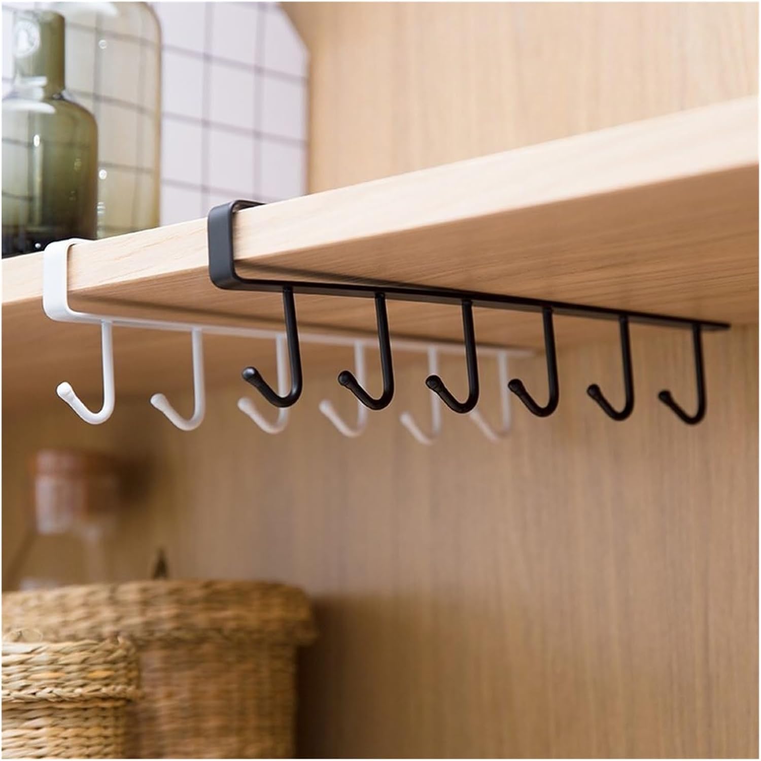 yaoqijie キッチン収納ラック食器棚吊りフック棚カップ皿ハンガーチェスト収納棚バスルームホルダーオーガナイザーフック WY11