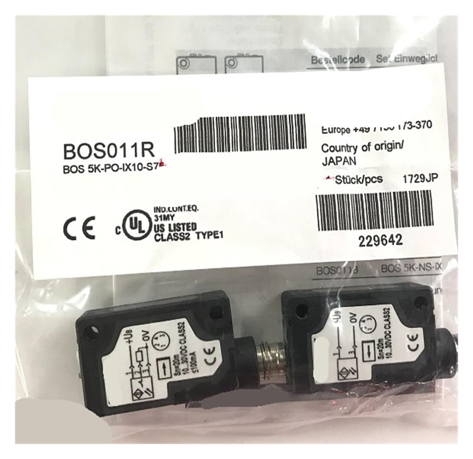XGINGWRPJ 1PCS BOS011R, 5K-PO-IX10-S75, photoelectric sensor