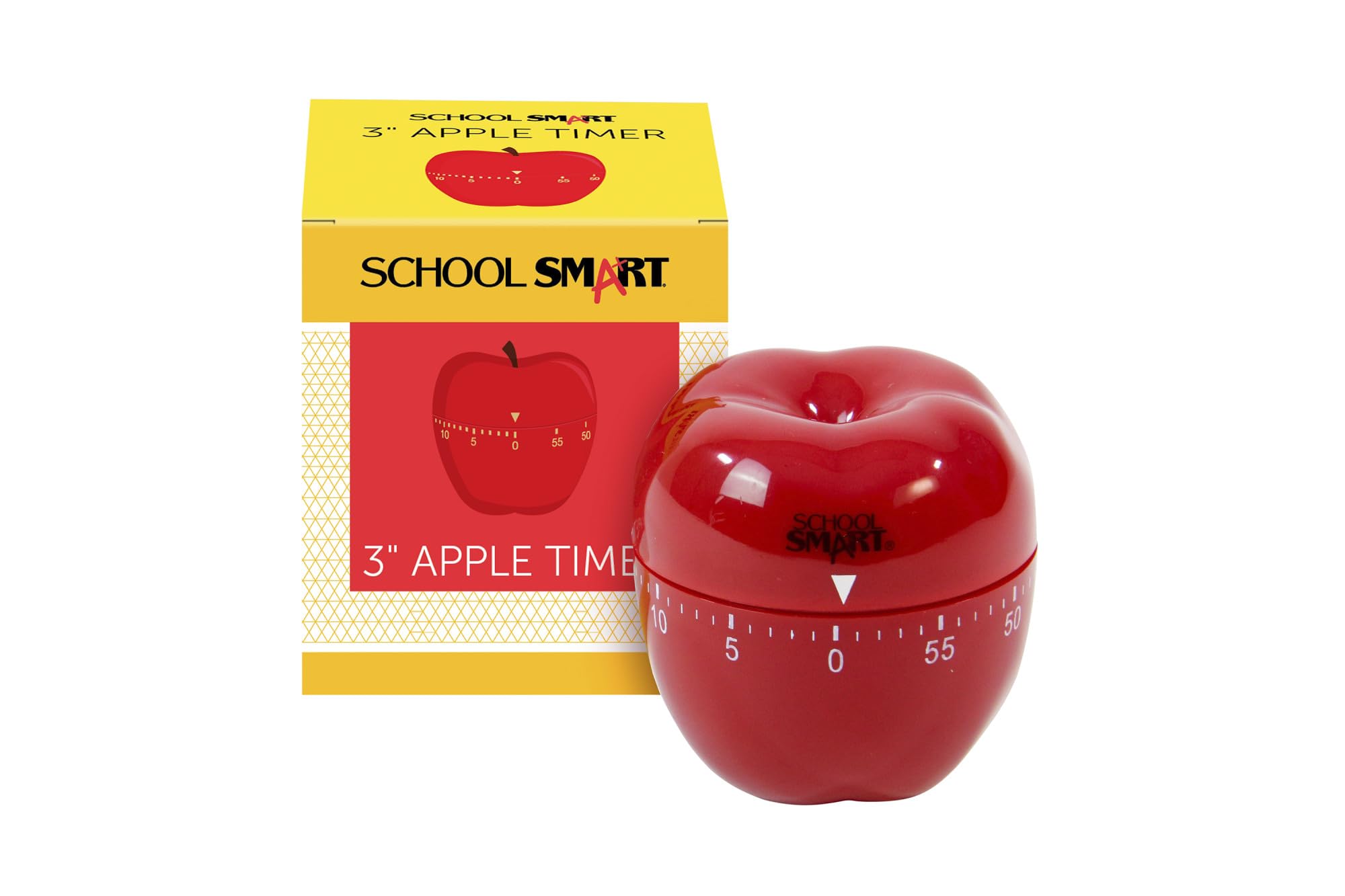 School Smart Apple Shaped Timer with Bell, 60 Minutes - 084083