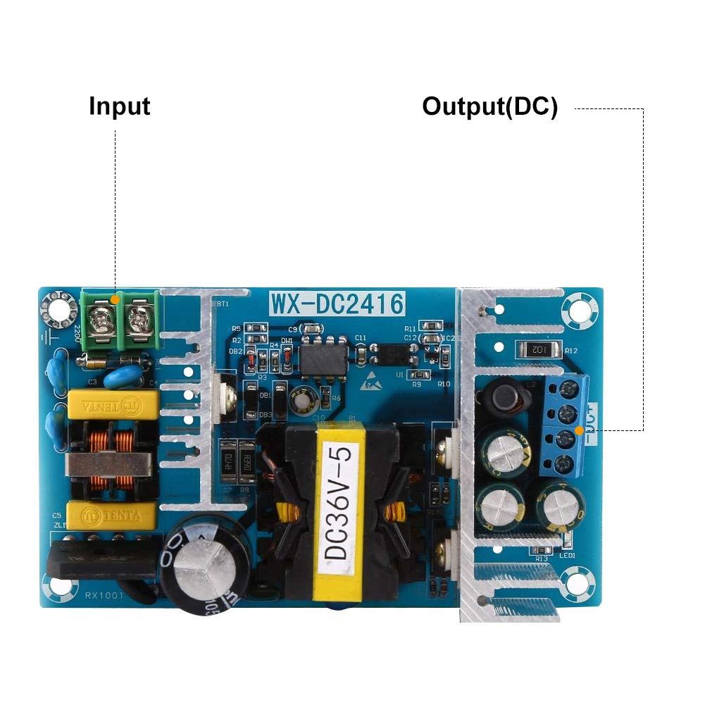 Trasformatore di potenza, Modulo inverter AC-DC Scheda di alimentazione commutata Ingresso AC 100-240V Uscita DC 36V 5A 180W Trasformatore di alimentazione 110 220 Display digitale regolabile