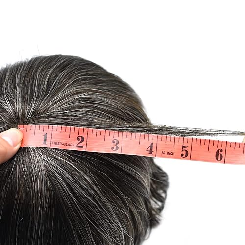 Miniatura 5 de Toupee - Sistema de repuesto de encaje suizo suave para hombre, para prótesis de cabello con nudo decolorado, 8 x 10 pulgadas, densidad media # 230