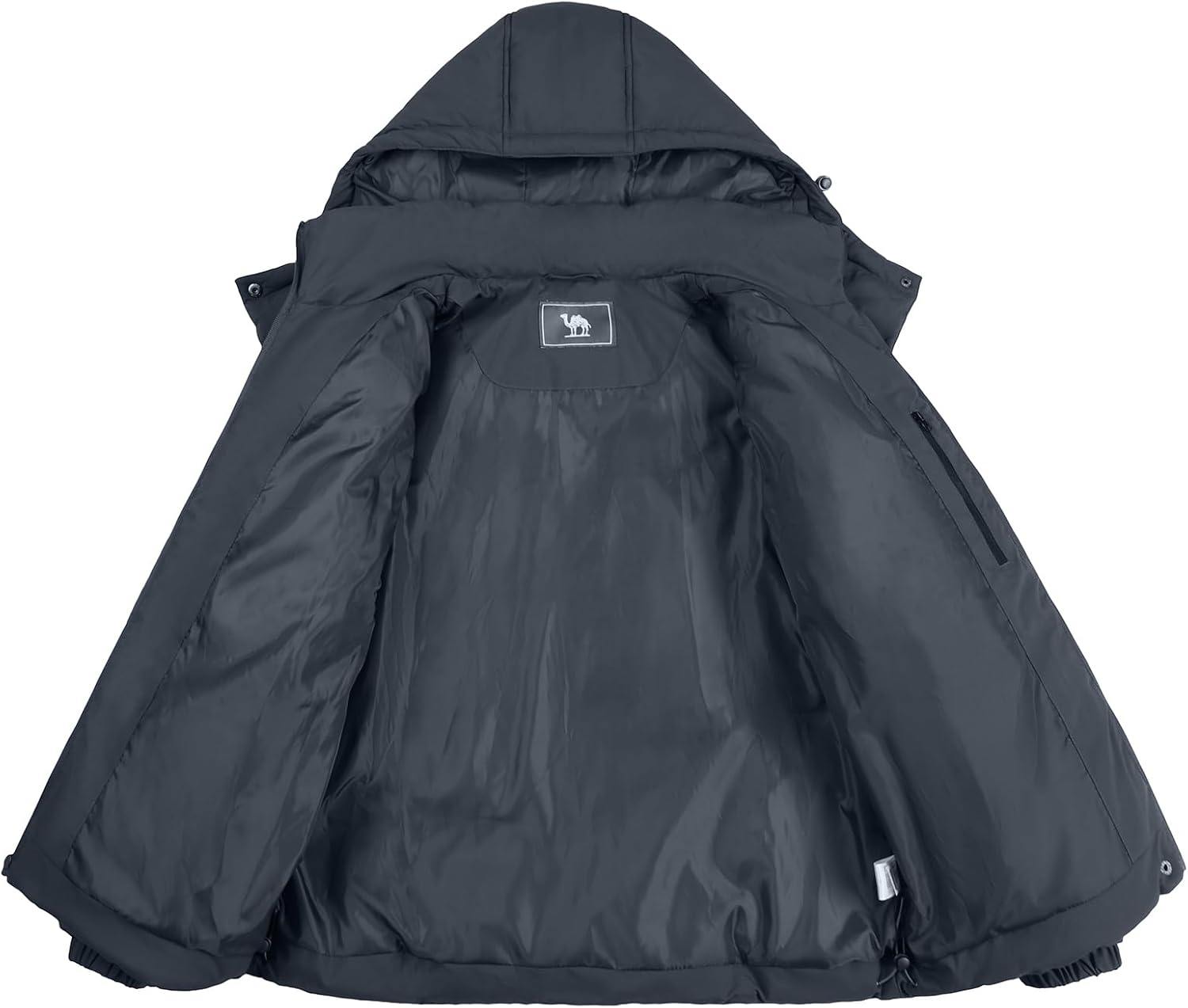 CAMLE CROWN Women's Puffer Jacket Coat Winter Warm Hooded Jacket Down Jacket Outerwear - Image 4