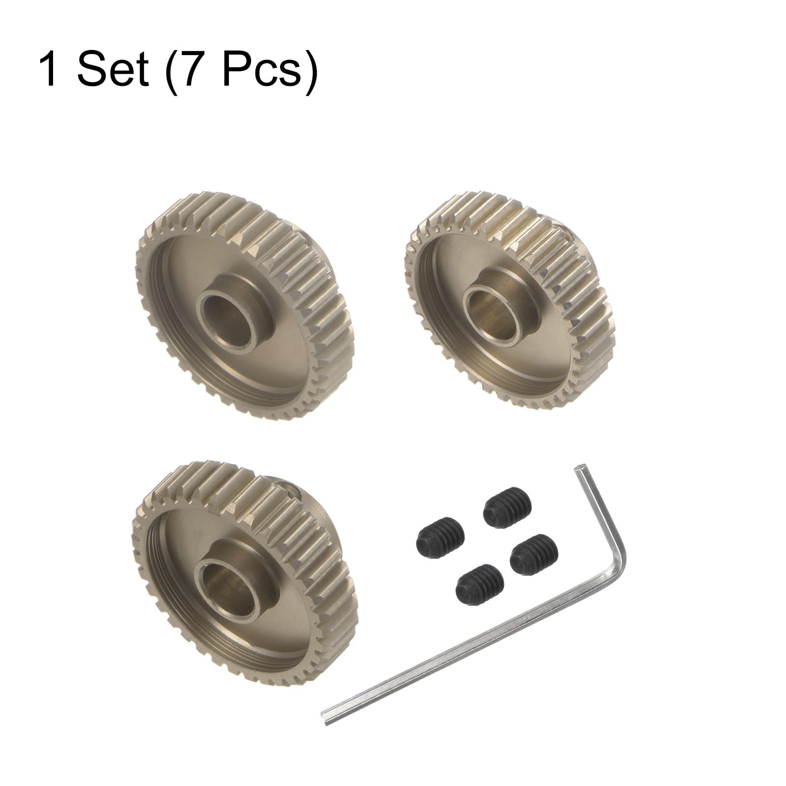 Amazon | uxcell 48P 7075アルミピニオンモーターギアセット 35T 36T 