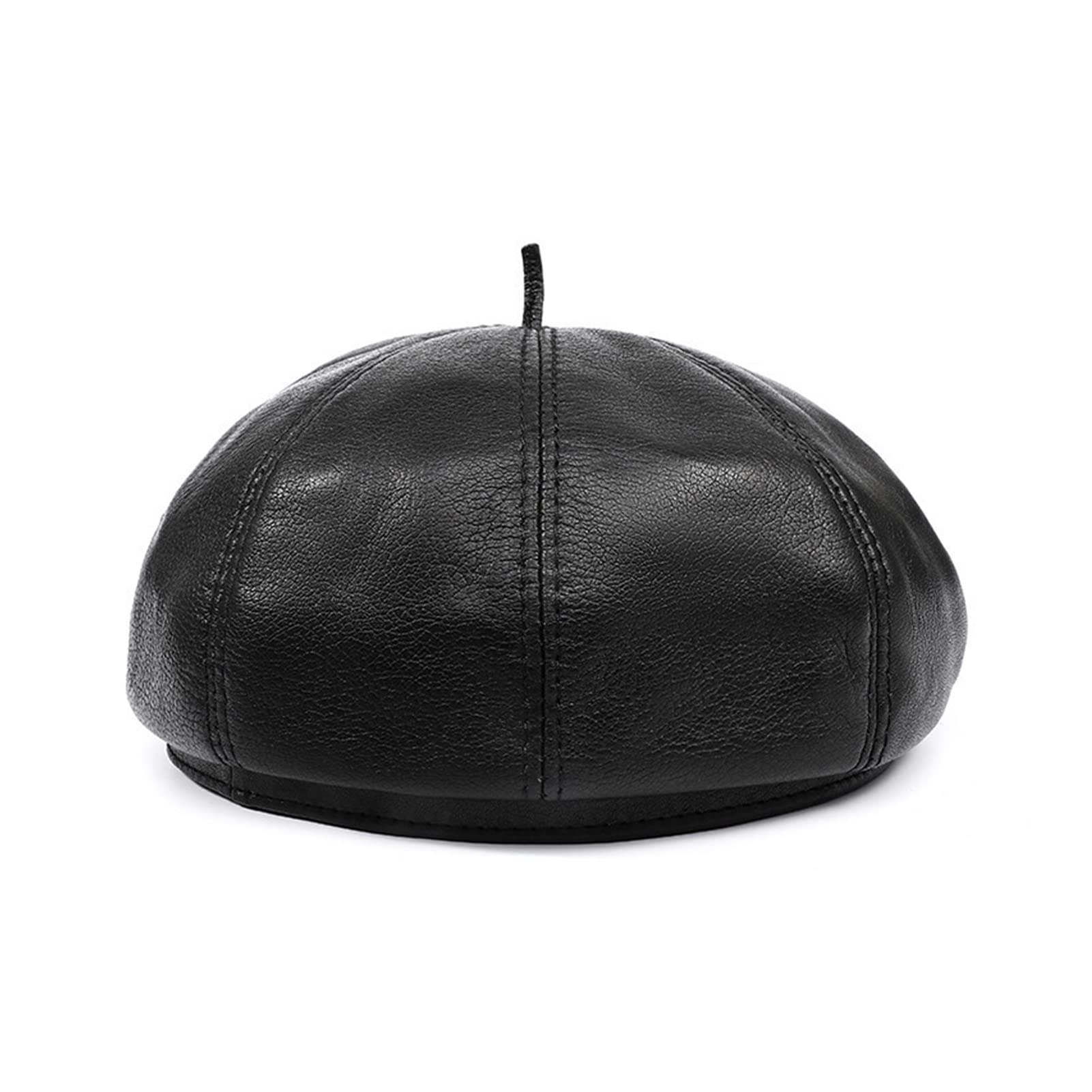 Pudi Kobiety Prawdziwej Skóry Beret Czapka Kapelusz 2021 Brand New Men Real Owce Skórzane Newsboy Berets Caps Hols HL931