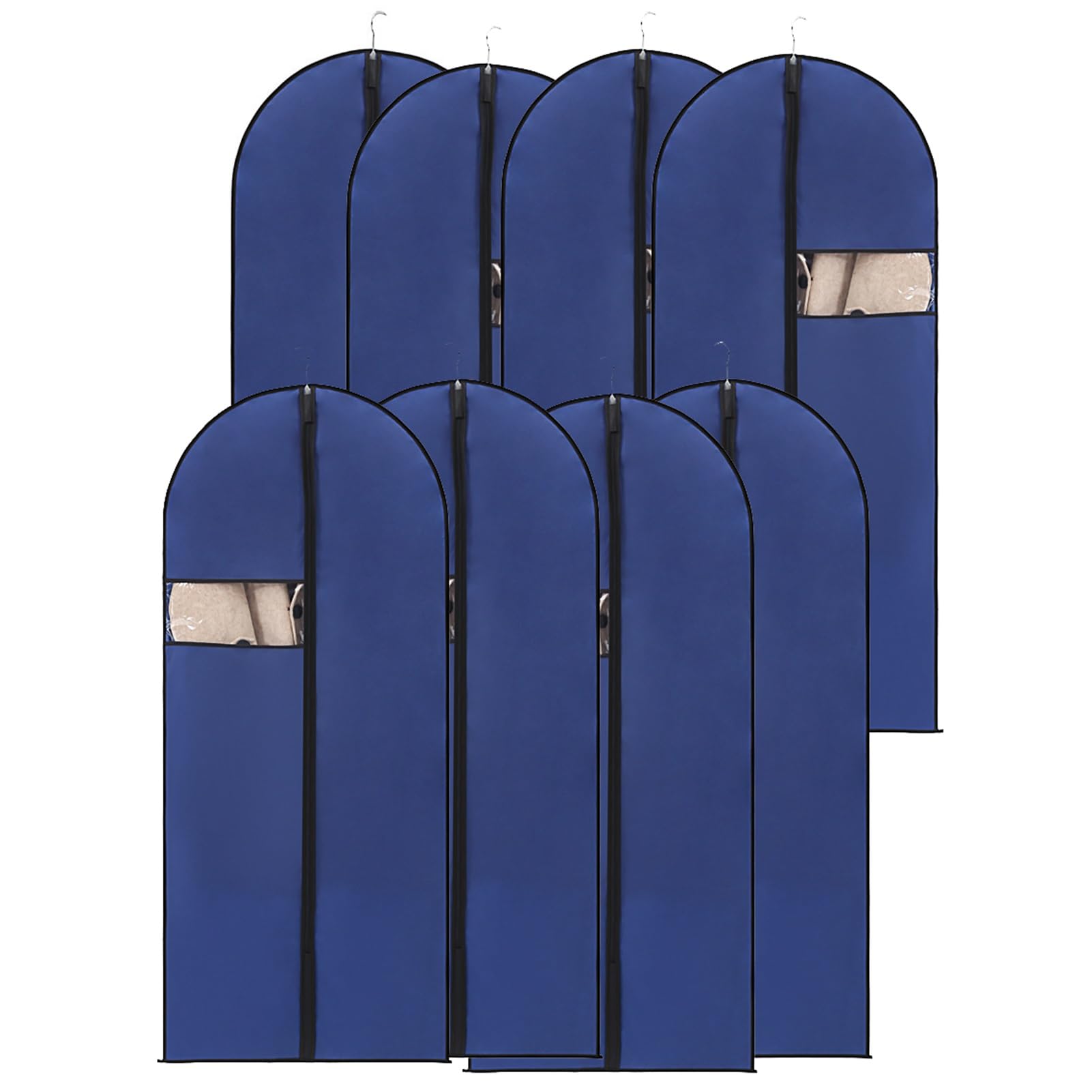 Custodia Porta Abiti, Copriabiti Antipolvere Trasparenti con Cerniera, Custodie Copri Abiti per Smoking, Giacca, Camicie(Bleu,60x140cm)