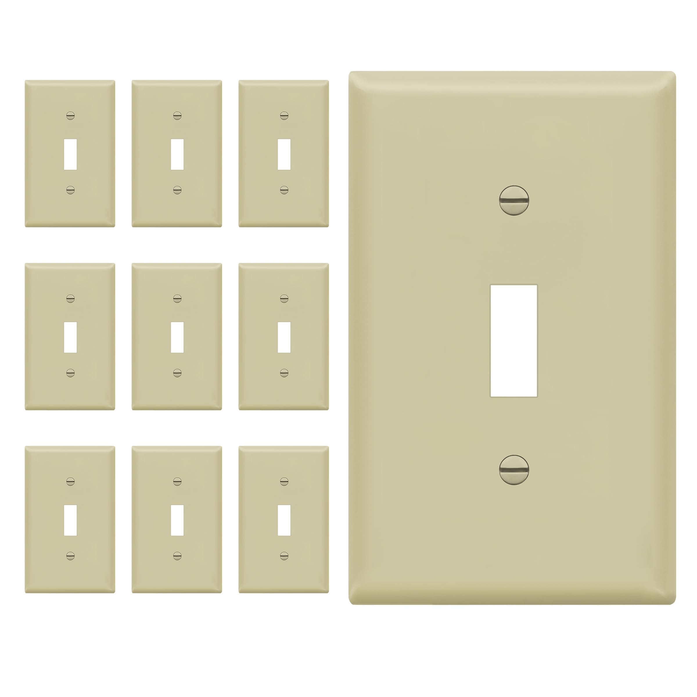 ENERLITES Toggle Switch Plates - 5 Pack, Durable & White -32 ENERLITES Toggle Switch Plates - 5 Pack, Durable & White -32
