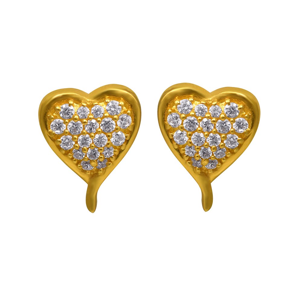 Women's & Girl's Impress Collection 22K Yellow Gold Studs Earrings-image-4