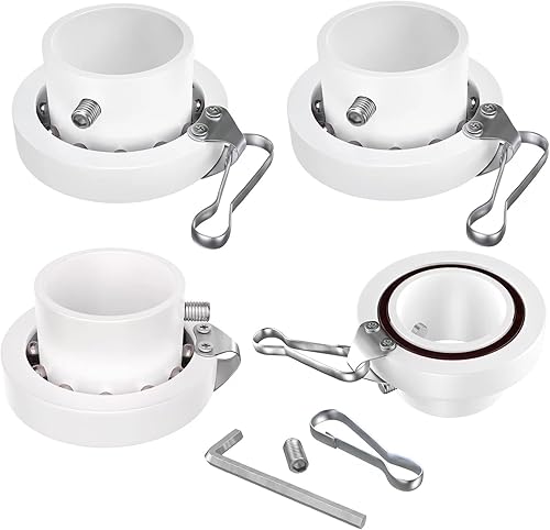 Jetlifee Anillos giratorios para mástil de bandera con mosquetón giratorio de 360 para asta de bandera de 075-1 pulgada de diámetro paquete de 4
