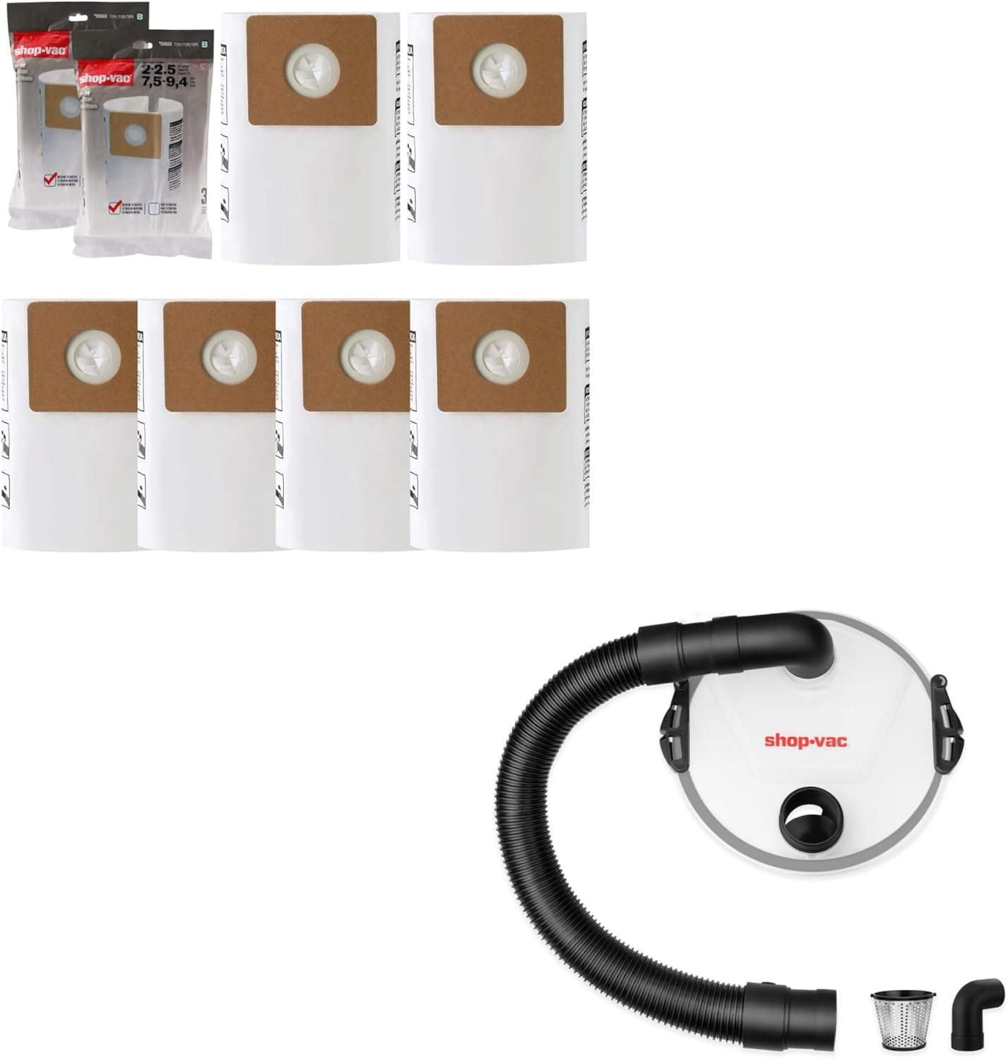 Shop-Vac 90668 2-2.5 Gallon Disposible Filter Bags and Dust Collector